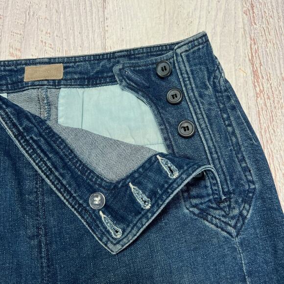 MOTHER The Sailor Tripper Jeans SIZE 30 Three Little Ship High Waist Kick Flare - Picture 6 of 10